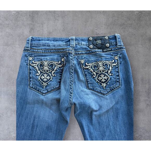 Vintage Miss Me Jeans Y2K Boot Cut Denim Embellished Pockets Women’s Size 29 - Picture 3 of 16